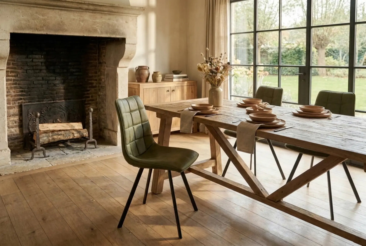 Eetkamerstoelen met microleder, mooi en makkelijk te onderhouden