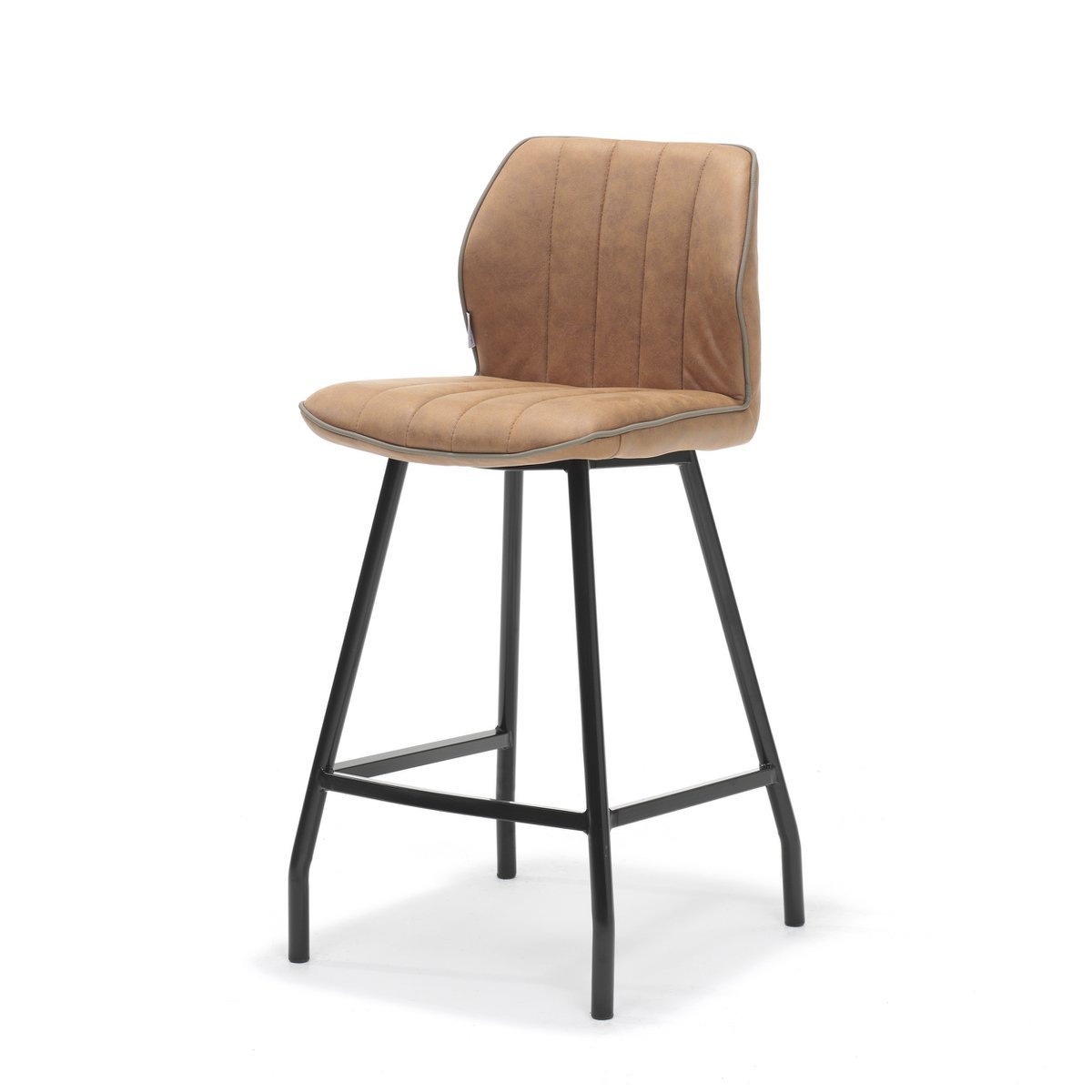 Barstoel - Gino Soft Stof Cognac