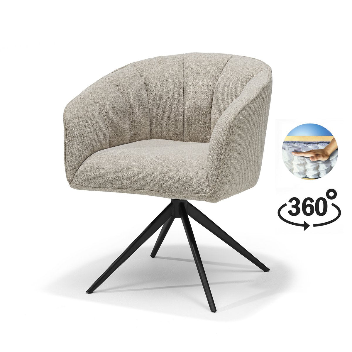 Cocoon Fauteuil - Sahara Beige Zwart