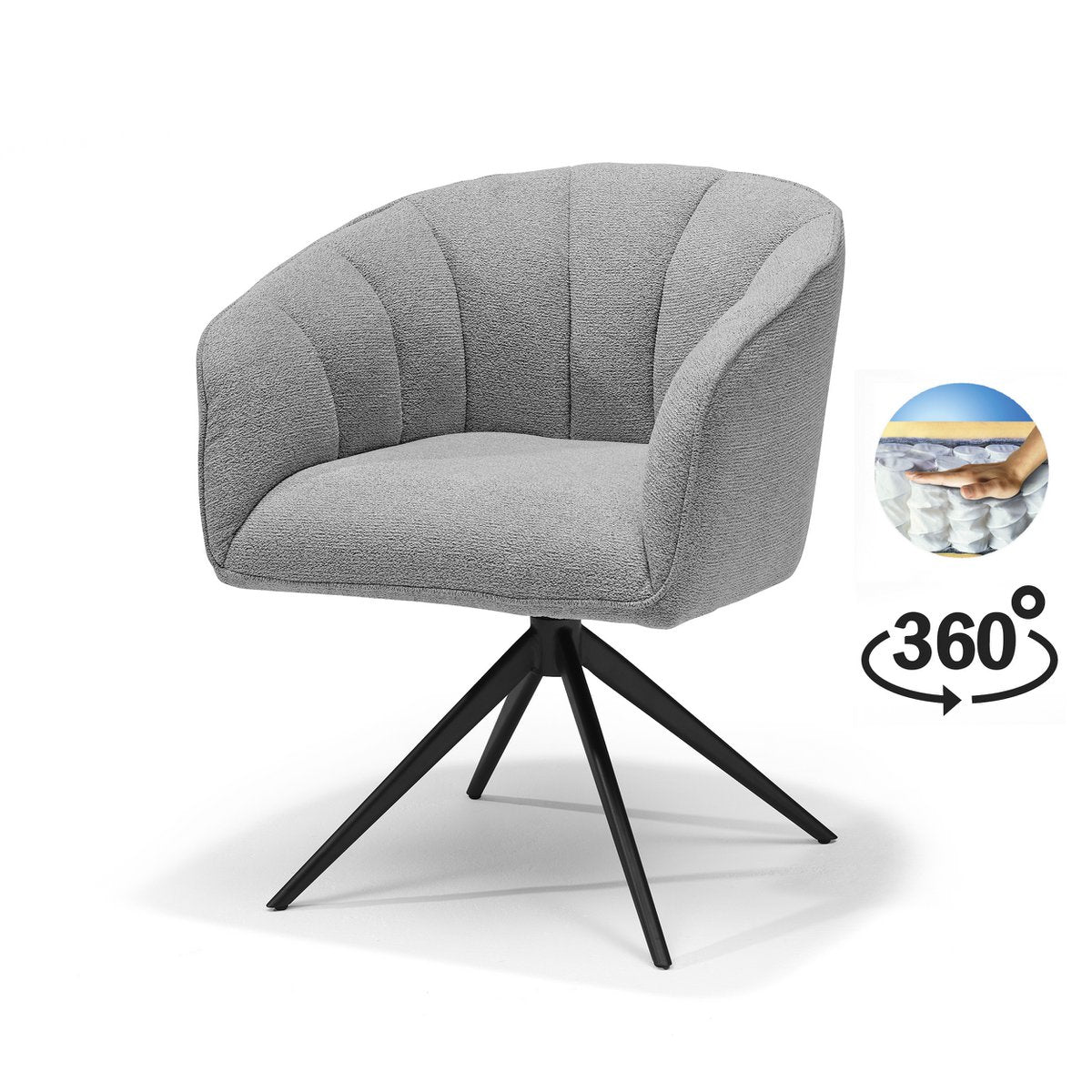 Cocoon Fauteuil - Sahara Grijs Zwart