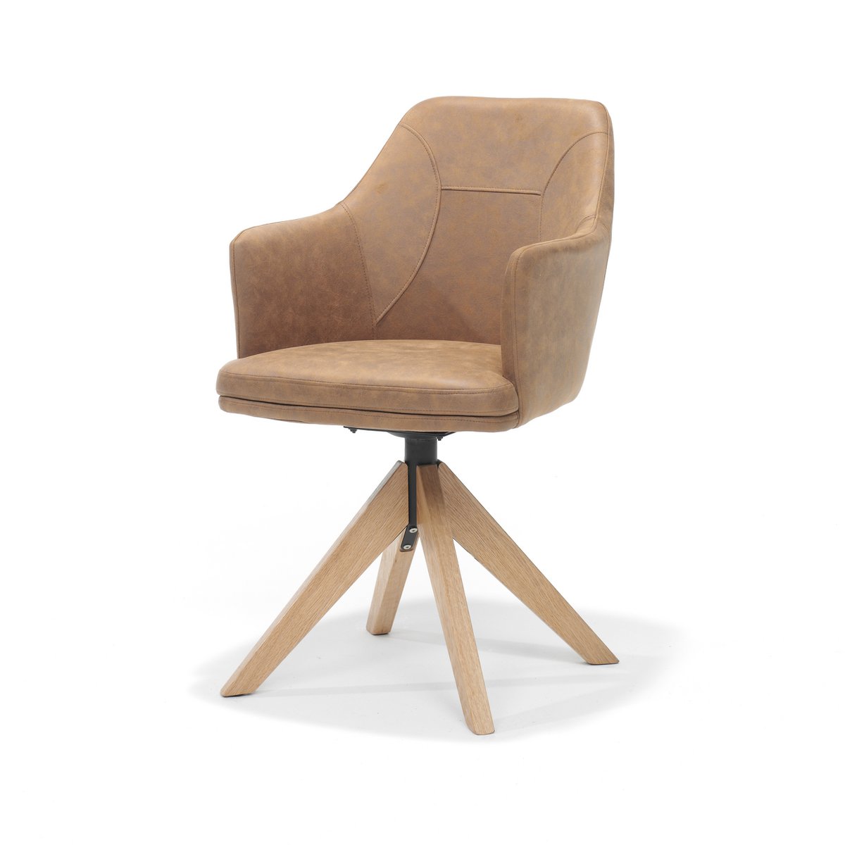 Eetkamerstoel - Calvin Cognac Eiken