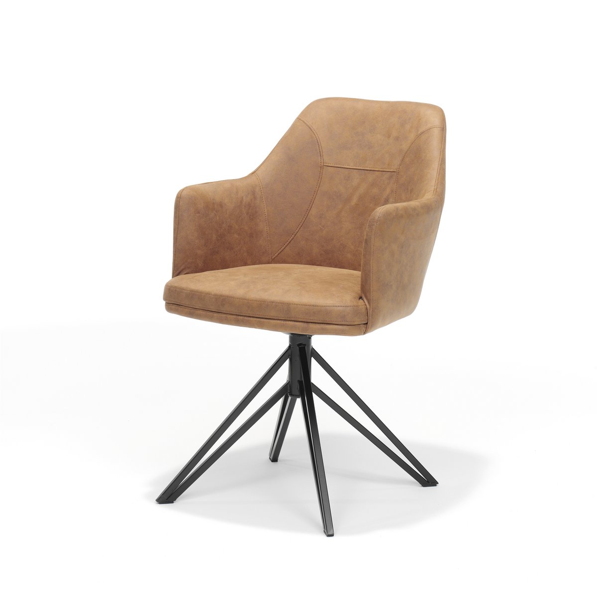 Eetkamerstoel - Calvin Cognac Soft