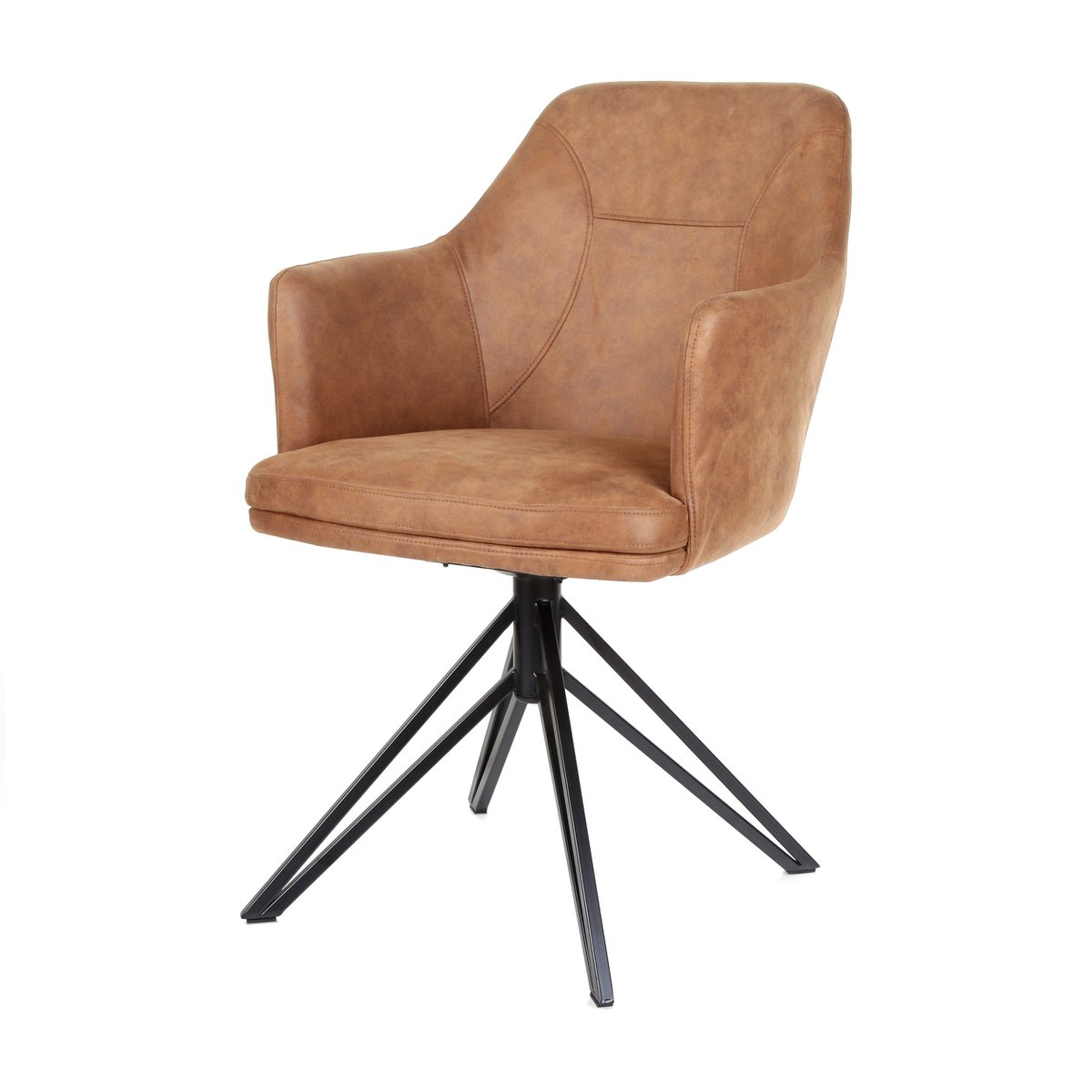 Eetkamerstoel - Calvin Cognac Soft