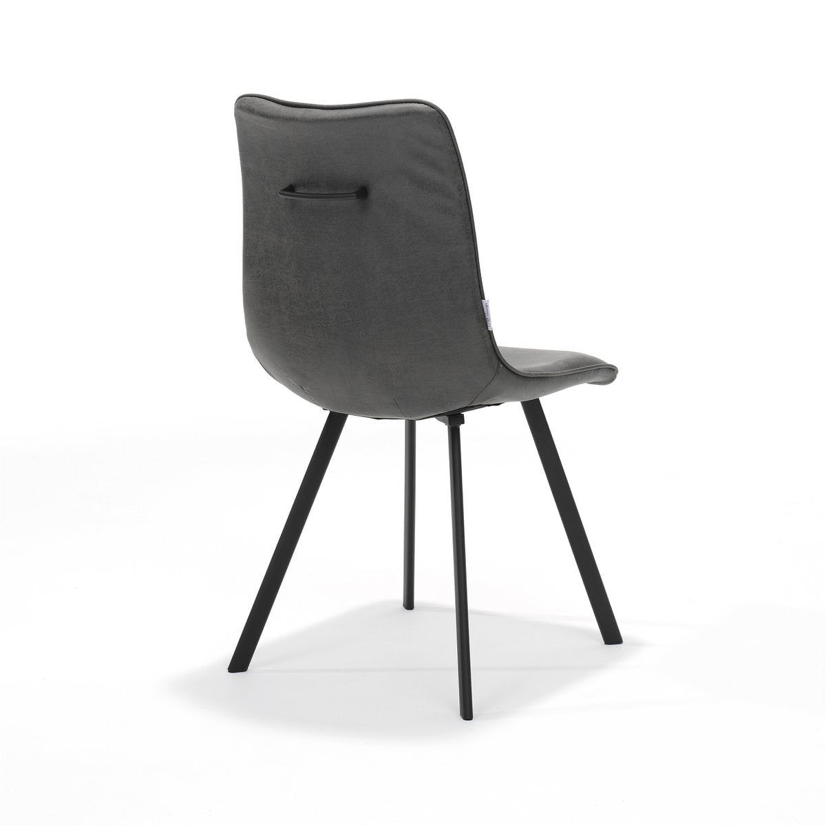 Eetkamerstoel - Microleder Cora Graphite Grijs