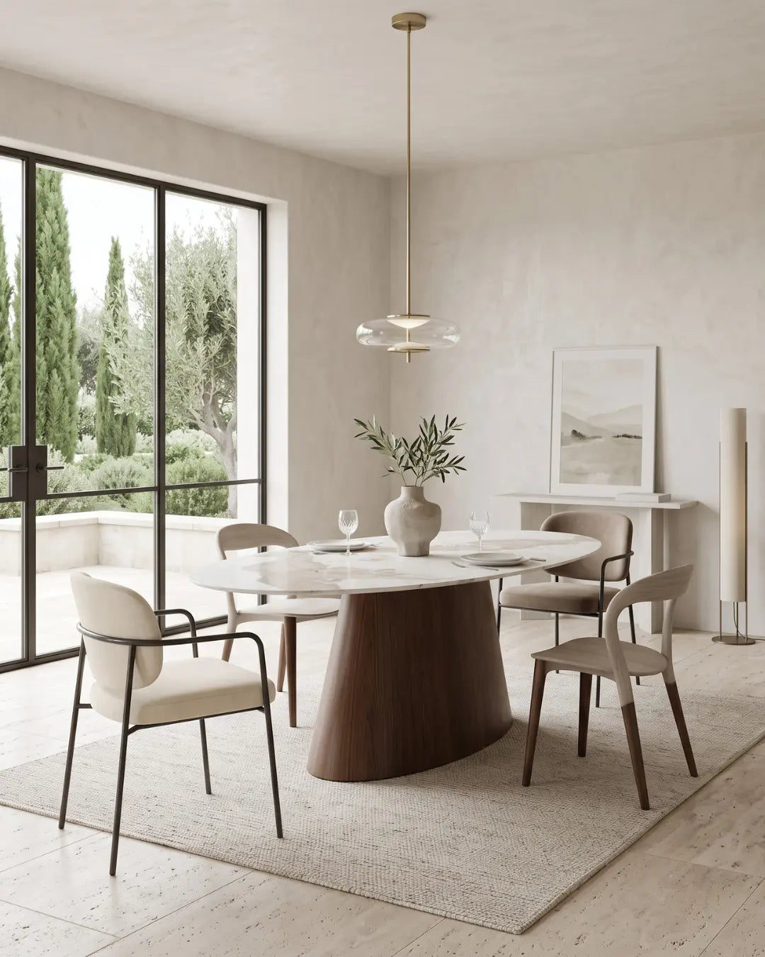 Eettafel - Ellipse Keramiek Marmer