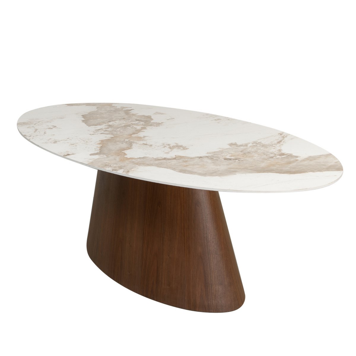 Eettafel - Ellipse Keramiek Marmer