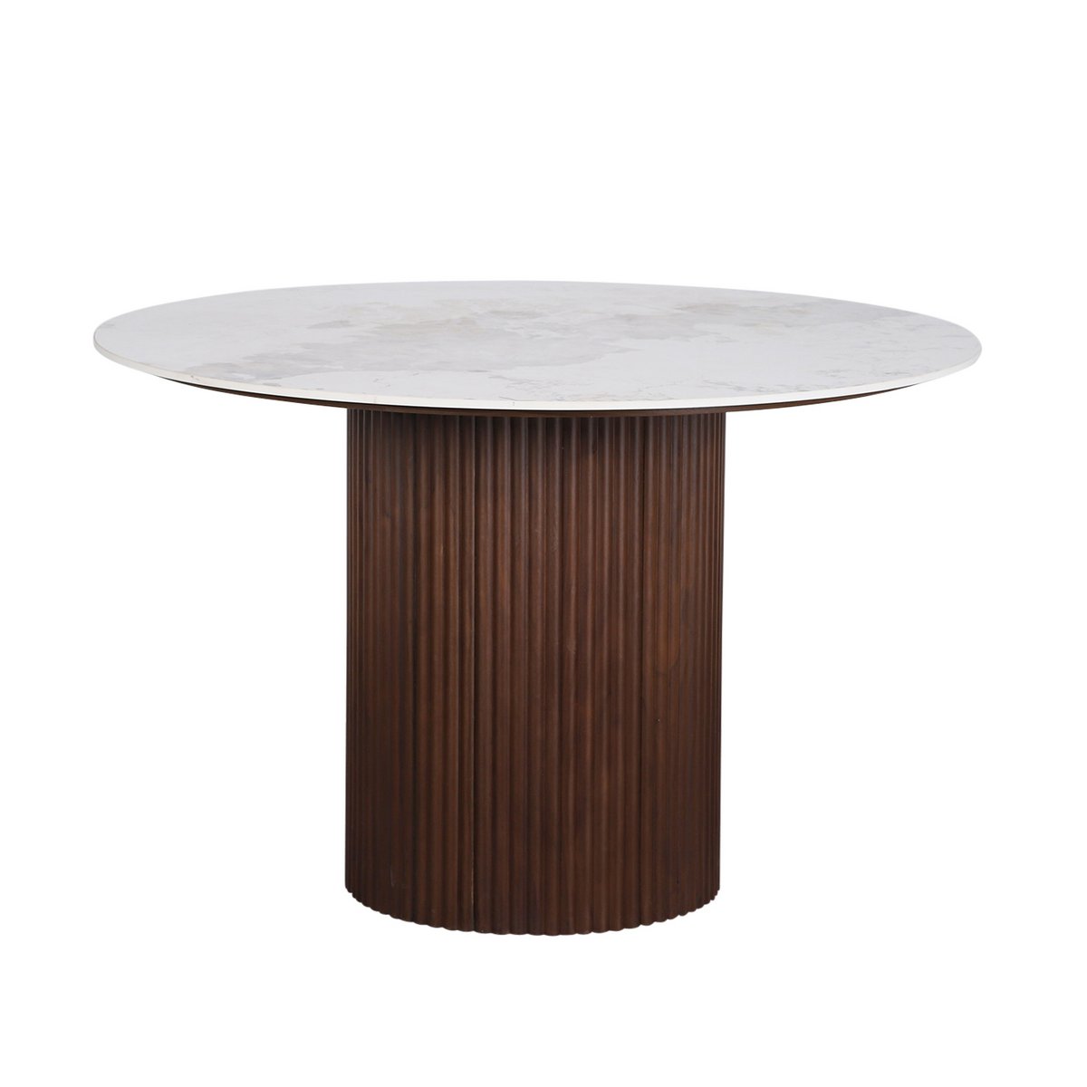 Eettafel - Urban Chique Rond Marmer Walnoot